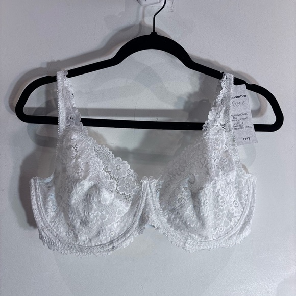 WONDERBRA Sz 38D White Sophisticated Lace Bra Underwire Full Support NEW. - Picture 1 of 8